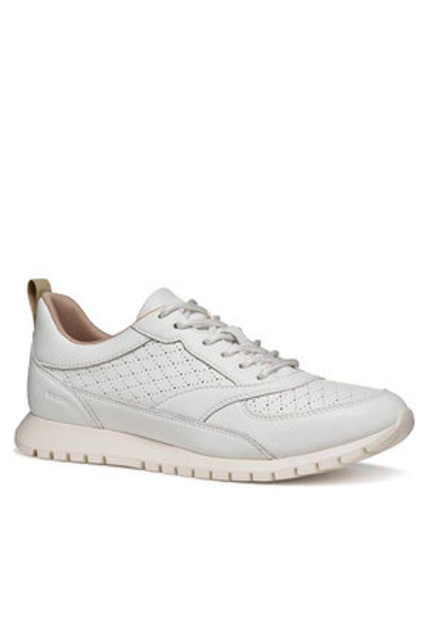 Geox Sneakersy D Sukie 2.0 D65YPA 0009B C1000 Biały. Kolor: biały. Materiał: skóra