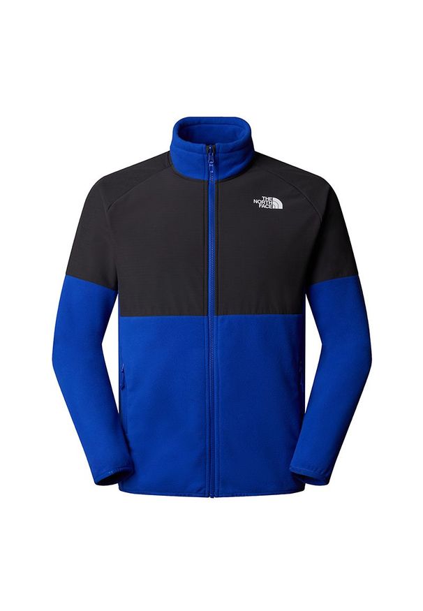 Bluza The North Face 100 Glacier Heavyweight Full-Zip Fleece 0A89JGJL11 - granatowo-czarna. Okazja: na co dzień. Kolor: czarny, niebieski, wielokolorowy. Materiał: poliester. Styl: klasyczny, casual