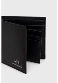 Armani Exchange Portfel skórzany 958435.CC845 męski kolor czarny. Kolor: czarny. Materiał: skóra. Wzór: gładki #4