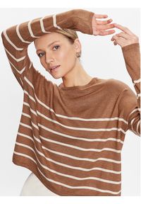 Culture Sweter Annemarie 50109338 Brązowy Boxy Fit. Kolor: brązowy. Materiał: wiskoza