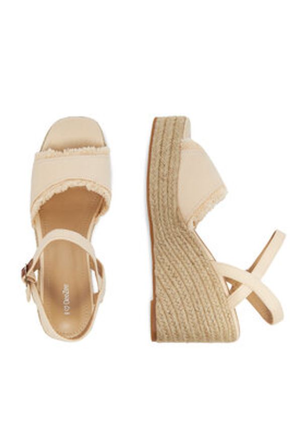 DeeZee Espadryle E0822-4A Beżowy. Kolor: beżowy. Materiał: materiał