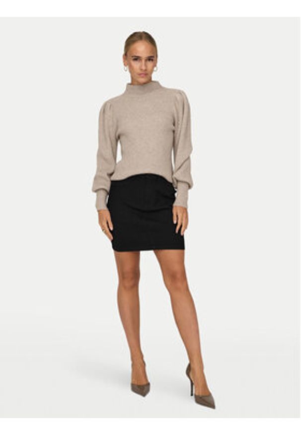 only - ONLY Sweter Katia 15232494 Beżowy Regular Fit. Kolor: beżowy. Materiał: syntetyk