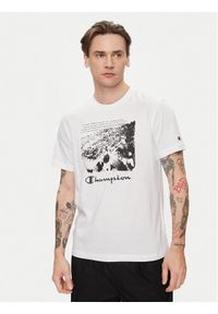Champion T-Shirt Athletic Archive Graphic Print 216962 Biały Regular Fit. Kolor: biały. Materiał: bawełna. Wzór: nadruk
