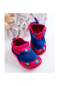 Dziecięce Buty Sportowe Do Wody ProWater 21-37-019B Różowe niebieskie. Zapięcie: rzepy. Kolor: niebieski, różowy, wielokolorowy. Materiał: materiał. Wzór: nadruk #4