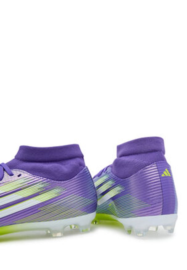 Adidas - adidas Buty do piłki nożnej F50 League Mid Firm/Multi-Ground Boots JI0886 Fioletowy. Kolor: fioletowy. Materiał: materiał