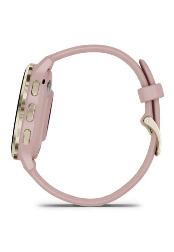 GARMIN - Garmin Venu 3s jasnozłota ramka z paskiem w kolorze dust rose. Kolor: złoty. Styl: casual, sportowy