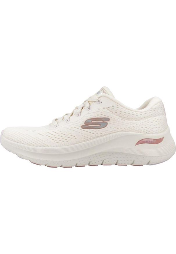 skechers - Buty do chodzenia damskie Skechers Arch Fit 2.0 Big League. Kolor: biały. Materiał: tkanina. Szerokość cholewki: normalna. Model: Skechers Sport. Sport: turystyka piesza