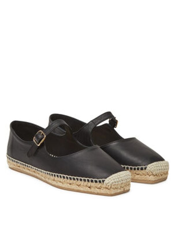 Castañer Espadryle Pepa/250 025701 Czarny. Kolor: czarny. Materiał: skóra