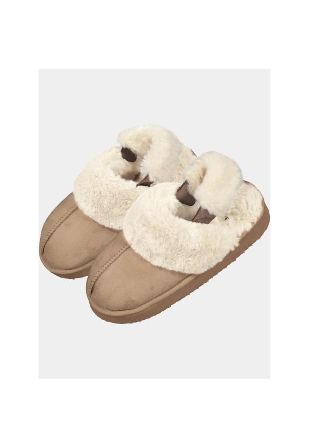 Kapcie Damskie Barts Ayumies. Kolor: brązowy. Materiał: futro. Styl: sportowy