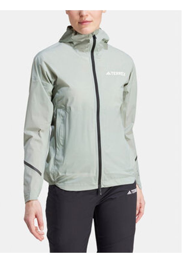 Adidas - adidas Kurtka przeciwdeszczowa Terrex Xperior IK7830 Zielony Slim Fit. Kolor: zielony. Materiał: syntetyk