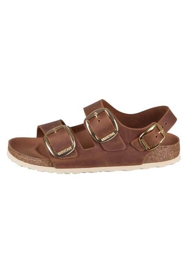 Buty do chodzenia unisex Birkenstock Milano Big Buckle. Zapięcie: klamry. Kolor: brązowy. Materiał: skóra. Sport: turystyka piesza