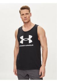 Under Armour Tank top Ua Sportstyle Logo Tank 1382883-001 Czarny Loose Fit. Kolor: czarny. Materiał: bawełna, syntetyk #1