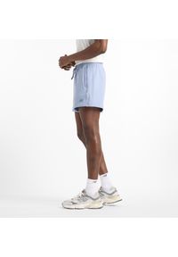 Spodenki męskie New Balance MS41511DUS – niebieskie. Kolor: niebieski. Materiał: bawełna, dresówka #2