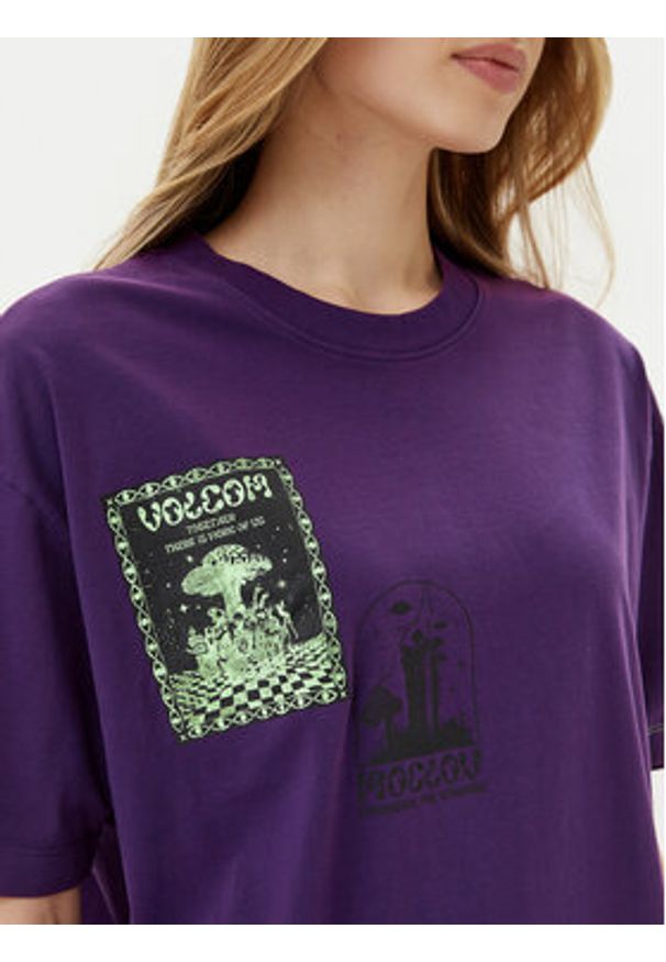 Volcom Sukienka codzienna Filip Rygalski B1312516 Fioletowy Loose Fit. Okazja: na co dzień. Kolor: fioletowy. Materiał: bawełna. Typ sukienki: proste. Styl: casual