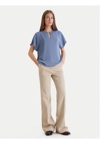 Calvin Klein Bluzka LV044E902G Błękitny Regular Fit. Kolor: niebieski. Materiał: syntetyk #4