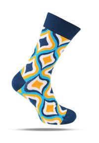 His Story - Tematyczne Skarpetki Bawełniane - Kolorowe Wzory. Kolor: wielokolorowy. Materiał: elastan, bawełna, poliamid. Wzór: geometria #1