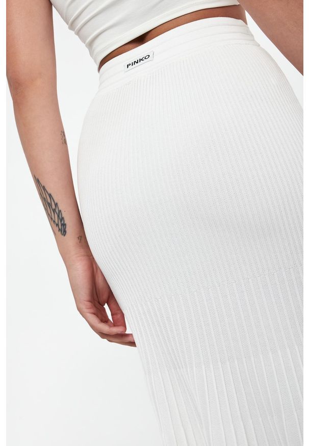Pinko - Spódnica prążkowana midi Las Palmas PINKO. Materiał: prążkowany