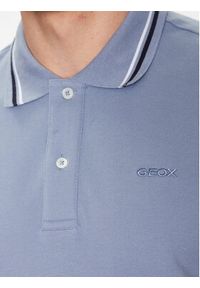 Geox Polo Piquet M3510A-T2649 F4580 Niebieski Regular Fit. Typ kołnierza: polo. Kolor: niebieski