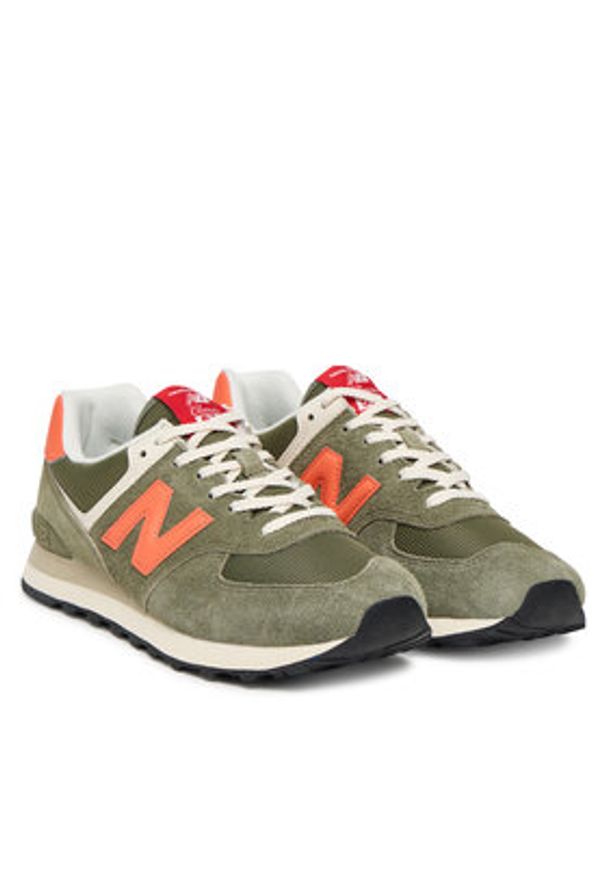 New Balance Sneakersy U574BGR Khaki. Kolor: brązowy. Materiał: skóra, zamsz. Model: New Balance 574