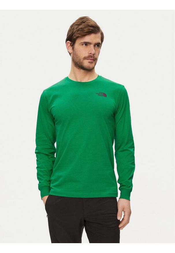 The North Face Longsleeve Redbox NF0A87NN Zielony Regular Fit. Kolor: zielony. Materiał: bawełna. Długość rękawa: długi rękaw