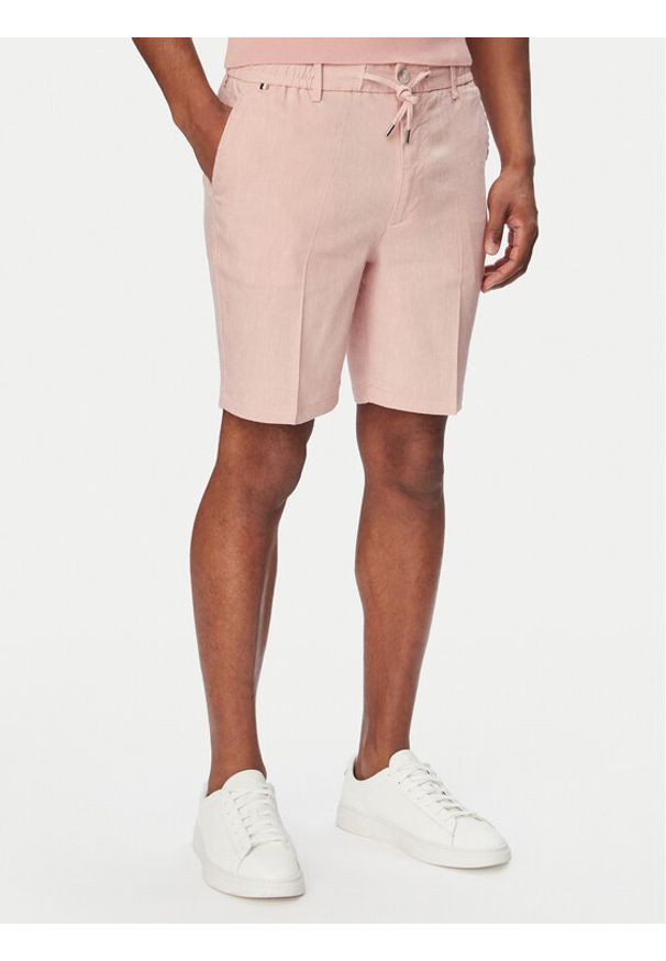 BOSS Szorty materiałowe Kane1 50557537 Różowy jasny Regular Fit. Kolor: różowy. Materiał: syntetyk