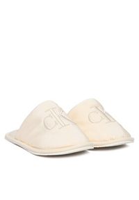 Calvin Klein Jeans Kapcie Slipper Satin Moire YW0YW02053 Écru. Kolor: kremowy. Materiał: materiał #6
