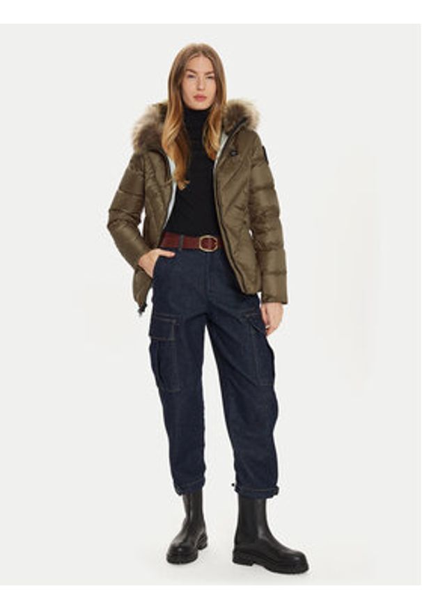 Blauer Kurtka puchowa 24WBLDC03051 Brązowy Regular Fit. Kolor: brązowy. Materiał: syntetyk