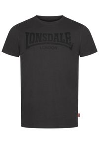 Koszulka Lonsdale Logo Kai. Kolor: czarny, szary, wielokolorowy. Materiał: bawełna