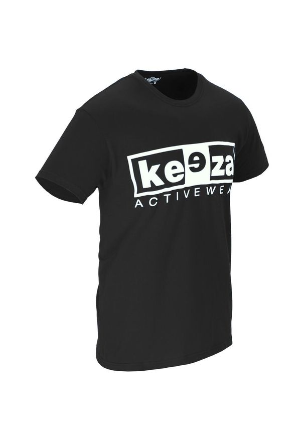 Koszulka sportowa męska KEEZA bawełniana. Kolor: czarny. Materiał: bawełna. Sport: piłka nożna
