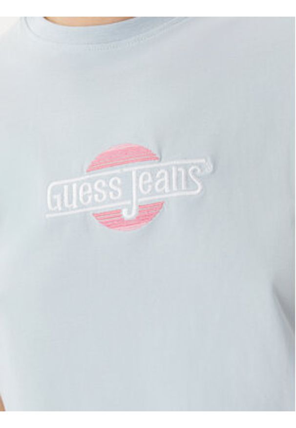 Guess Jeans T-Shirt W5GI26 J1314 Granatowy Regular Fit. Kolor: niebieski. Materiał: bawełna
