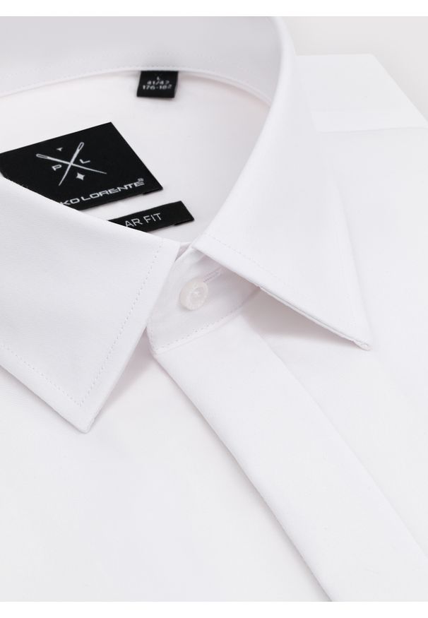 Pako Lorente - PAKO LORENTE - Biała koszula na spinki. Kolor: biały. Materiał: bawełna. Długość rękawa: długi rękaw. Długość: długie. Styl: elegancki