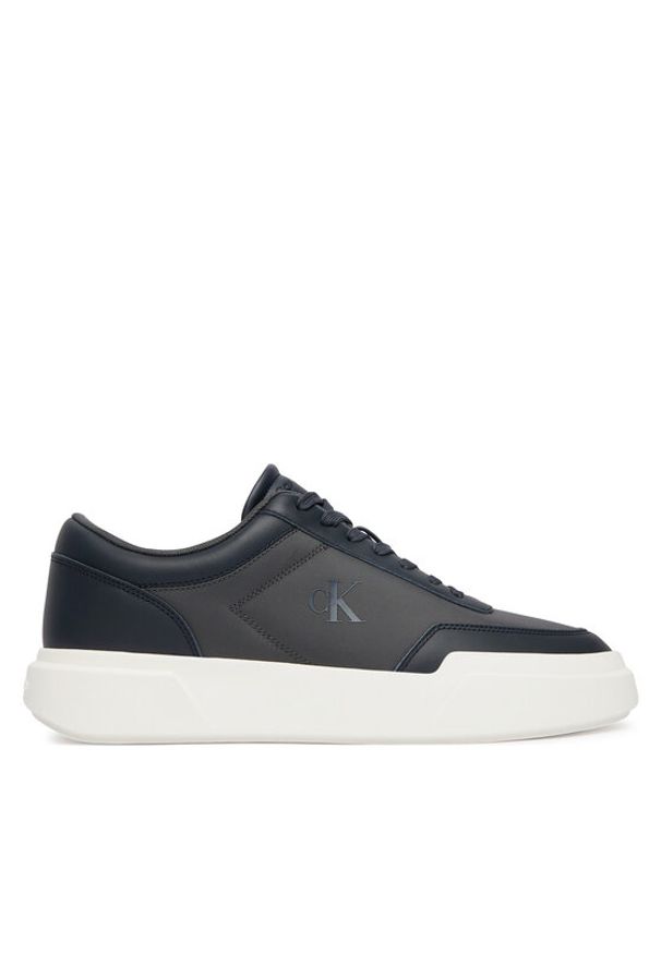 Calvin Klein Sneakersy Chunky Cups Laceup Oxf Mix Mat HM0HM02326 Kolorowy. Materiał: skóra. Wzór: kolorowy