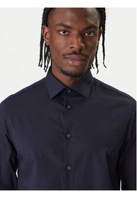 Calvin Klein Koszula Essential LV019EU001 Granatowy Regular Fit. Kolor: niebieski. Materiał: bawełna #4