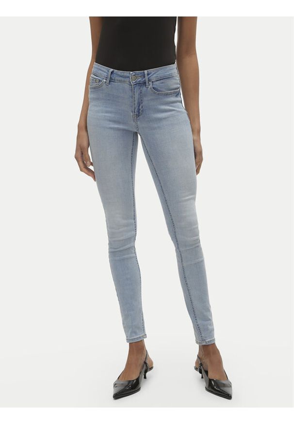 Vero Moda Jeansy Flash 10300174 Niebieski Skinny Fit. Kolor: niebieski