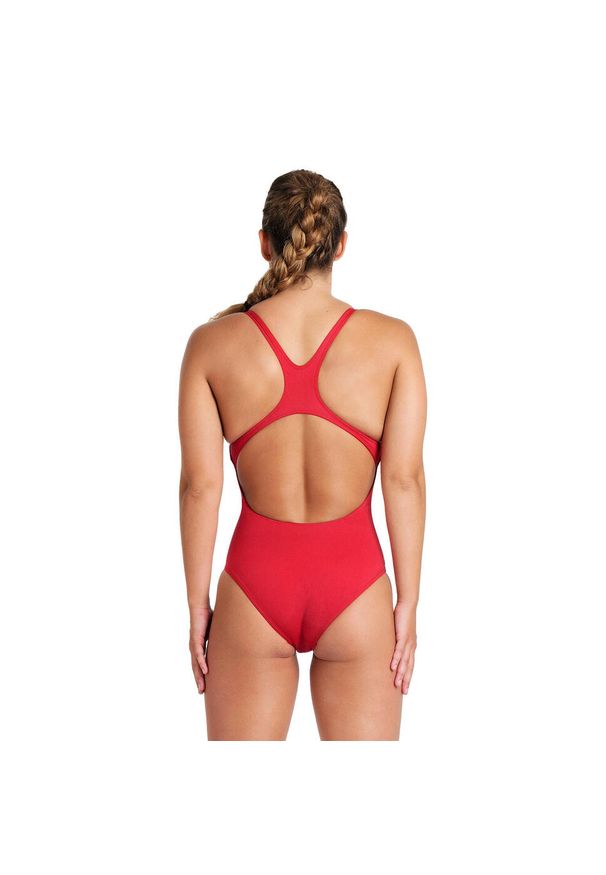 Damski kostium kąpielowy 1-częściowy Arena Team Pro Solid. Kolor: czerwony, wielokolorowy, biały. Materiał: materiał