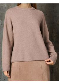 Sinsay - Sweter chunky z domieszką wełny - brązowy. Kolor: brązowy. Materiał: wełna