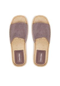 Calvin Klein Espadryle Flatf Espa Mule Nub Mg HW0HW02890 Brązowy. Kolor: brązowy. Materiał: skóra, nubuk #6