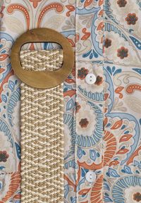 Renee - Jasnoniebieska Koszulowa Sukienka z Dodatkowym Paskiem i Podpinanymi Rękawami Alonie. Kolor: niebieski. Typ sukienki: koszulowe #6