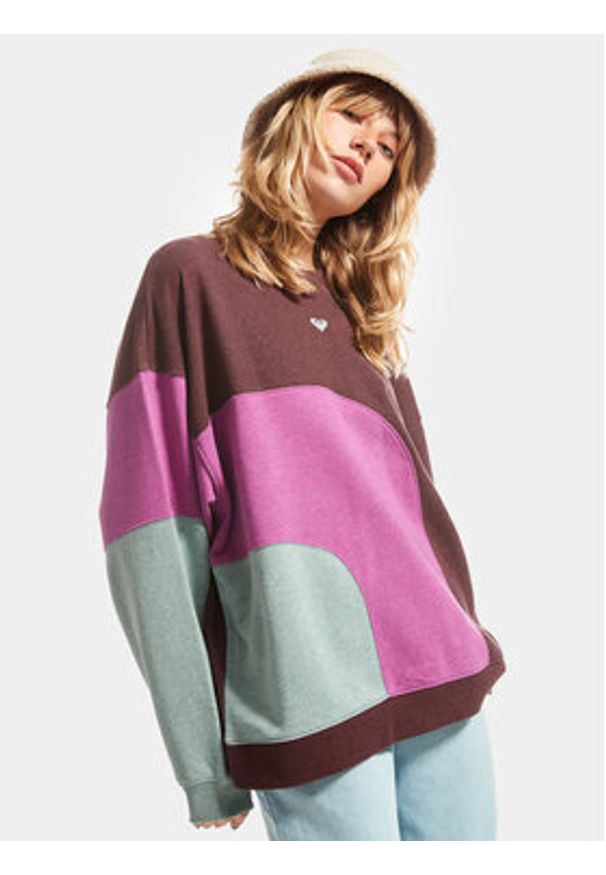 Roxy Bluza Happy Daize Otlr ERJFT04752 Brązowy Regular Fit. Kolor: brązowy. Materiał: bawełna