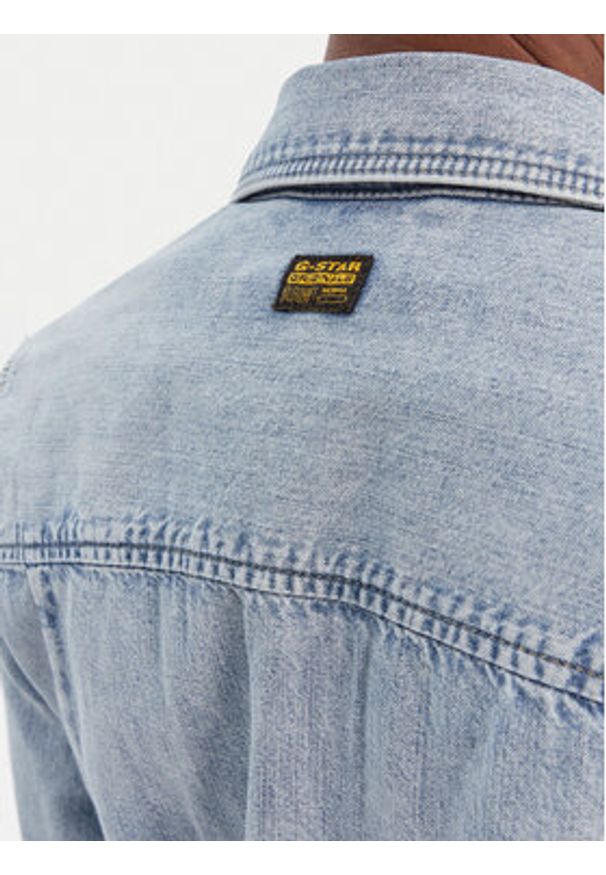 G-Star RAW - G-Star Raw Koszula jeansowa D27714-D539 Niebieski Slim Fit. Kolor: niebieski. Materiał: bawełna