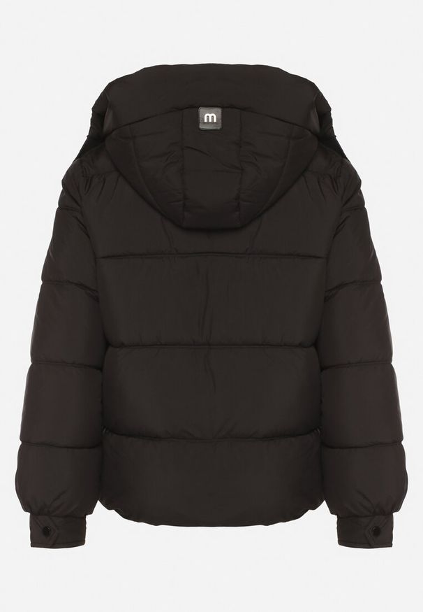 Born2be - Czarna Pikowana Kurtka Puffer z Kapturem z Możliwością Odpięcia Galanea. Okazja: na co dzień. Typ kołnierza: kaptur. Kolor: czarny. Materiał: jeans, poliester. Długość rękawa: długi rękaw. Długość: krótkie. Styl: casual, sportowy