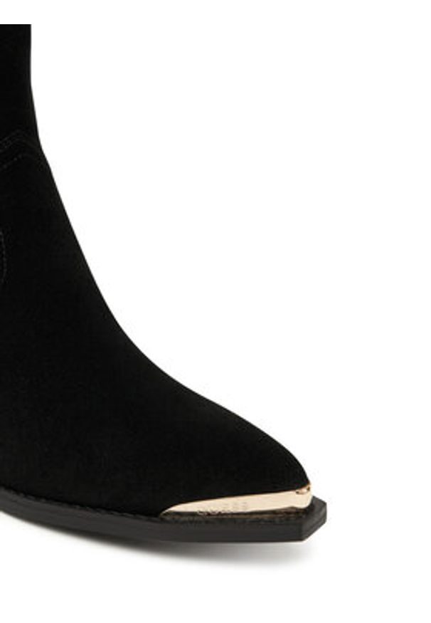 Guess Kowbojki FLTLN2 SUE10 Czarny. Kolor: czarny. Materiał: zamsz, skóra