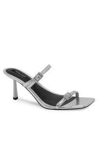 Nine West Klapki ZL23005-1CC Srebrny. Kolor: srebrny. Materiał: skóra #6