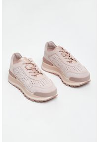 Liu Jo - Sneakersy damskie skórzane LIU JO. Nosek buta: okrągły. Materiał: skóra