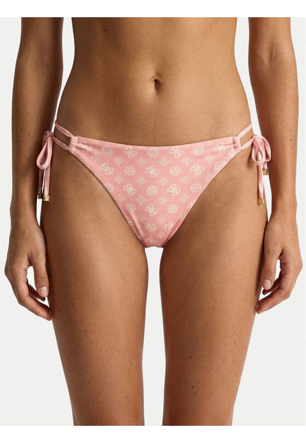 Guess Dół od bikini E6GO06 MC04R Różowy. Kolor: różowy. Materiał: syntetyk
