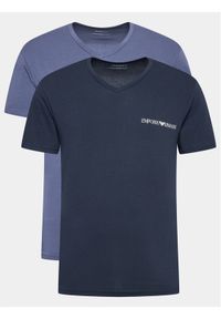 Emporio Armani Underwear Komplet 2 t-shirtów 111849 3R717 50936 Granatowy Regular Fit. Kolor: niebieski. Materiał: bawełna