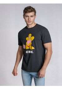 Sinsay - Bawełniana koszulka z nadrukiem The Simpsons - szary. Kolor: szary. Materiał: bawełna. Wzór: nadruk #1