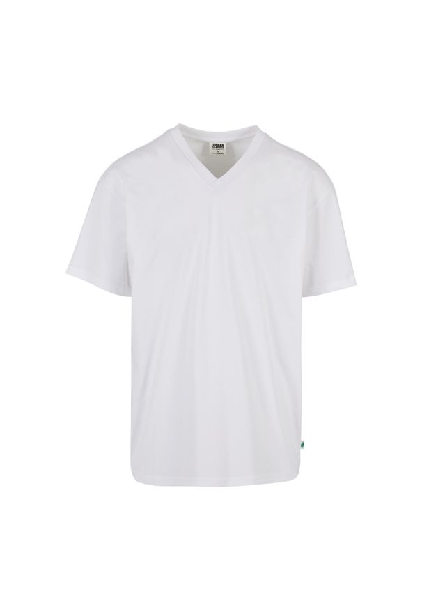 Organiczna oversized Koszulka Urban Classics. Typ kołnierza: dekolt w serek. Kolor: biały