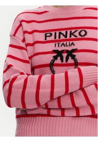 Pinko - PINKO Sweter 104679 A2EV ORZ Różowy Regular Fit. Kolor: różowy. Materiał: wełna #5