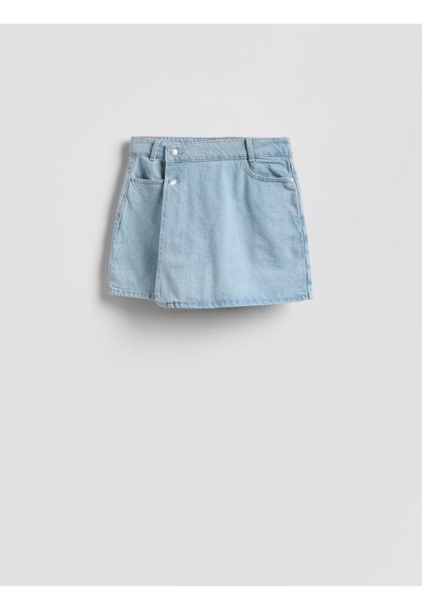 Reserved - Jeansowe spódnico-szorty - niebieski. Kolor: niebieski. Materiał: jeans